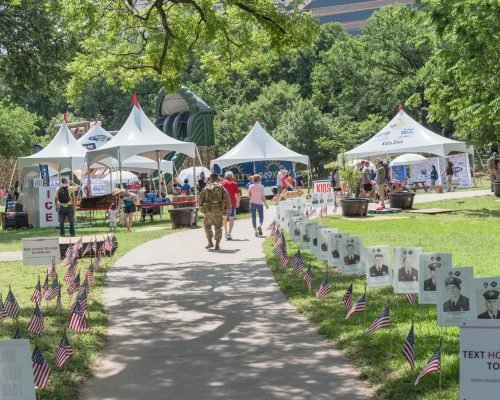 MAY 27, 2019-DALLAS, TX, US: Carry The Load flagship event, a two-day embodiment celebration of heroes, remembrance of the fallen, and education in respectful observance. The Dallas Memorial March